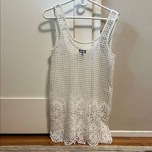 Topshop White Crochet Women’s Bathing Suit Coverup